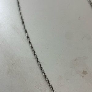 Long silver chain necklace